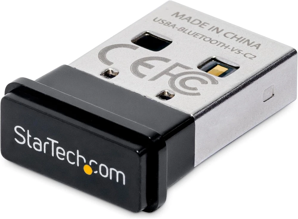 Startech.com usb bluetooth 5.0 adapteris, adapteris/dongle pc/kompiuteriui/nešiojamam kompiuteriui, bt adapteris/stick ausinėms, aux imtuvas, windows 10/linux (usba-bluetooth-v5-c2), pilkas