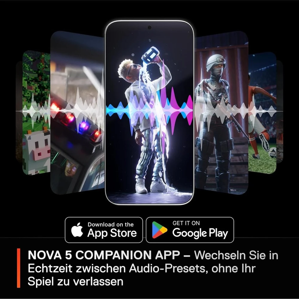 Steelseries Arctis Nova 5x Belaidės Žaidimų Ausinės, Skirtos XBOX - XBOX, Ps, Pc, Switch 2, Mobiliesiems Telefonams - Magnetiniai Neodimio Garsiakalbiai - 100+ Garso Nustatymų - 60 Val. Baterijos Veikimo Laikas - 2.4ghz / Bt - Clearcast Gen2.x