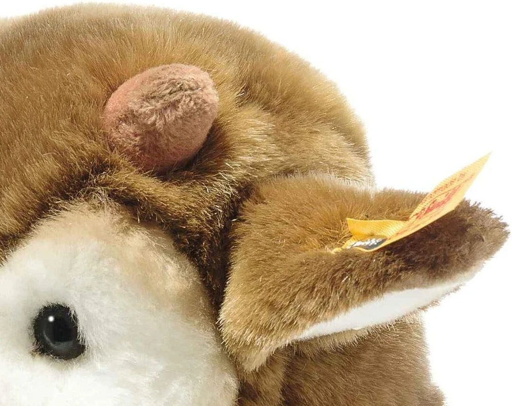 Steiff Zenzi ožka, pliušinis žaislas 27 cm, ūkinė pliušinė stovinti ožka, minkštas žaislas vaikams, minkštas žaislas žaidimams ir glamonėms, originalus kimštinis žaislas su sagute ausyje, skalbiamas, ruda/balta (073861)