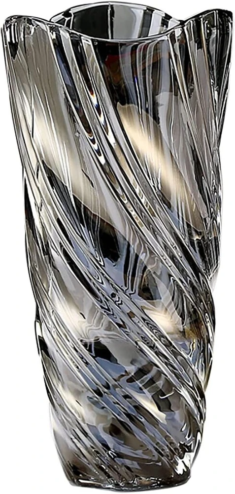 Stiklinė Vaza Gėlėms, 24 cm, Pilka