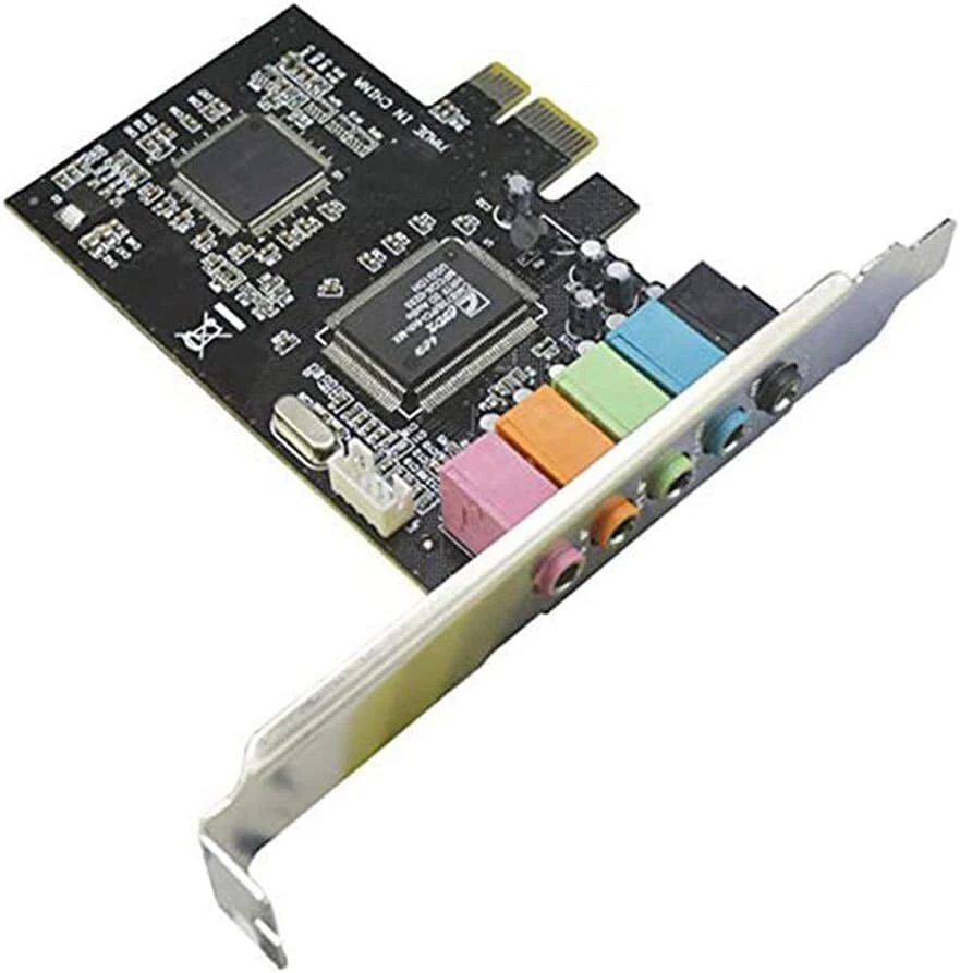 Stiprintuvas Giilayky 500154344 vidinė garso plokštė 5.1, tinkama žemo profilio laikikliui, garso plokštė Pci-e Stereo 3d Chip Cmi8738 32/64 bitų Pci