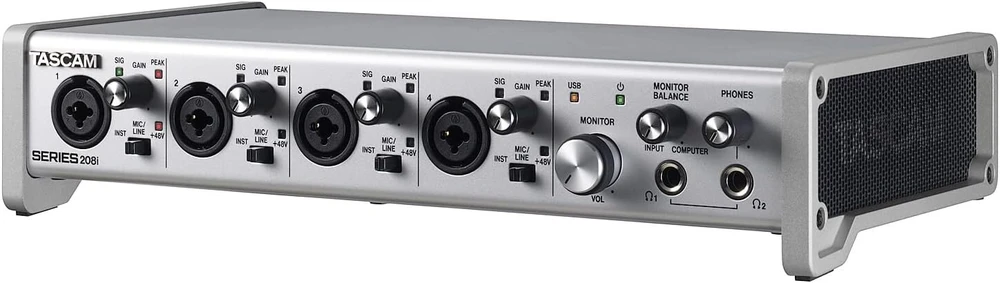 Stiprintuvas Tascam Series 208i - Usb Garso/midi sąsaja su Dsp mikšeriu (20 įėjimų, 8 išėjimai)