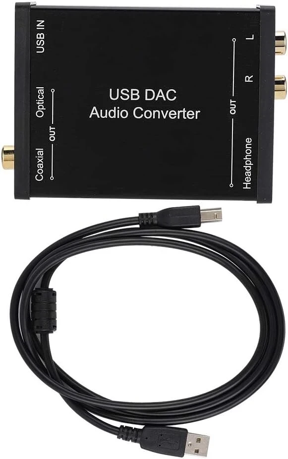 Stiprintuvas Usb į dac garso keitiklis usb į dac gv‑023 skaitmeninis į analoginį dac garso keitiklis usb garso plokštė