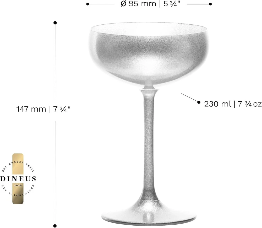 Stölzle Lausitz Elements auksinės spalvos taurės šampanui, 6 vnt., 230 ml - stilingos taurės idealiai tinka šampanui ir putojančiam vynui - auksinės spalvos šampano fleitos pagamintos iš bešvinio krištolo stiklo - galima plauti indaplovėje ir atsparios sm