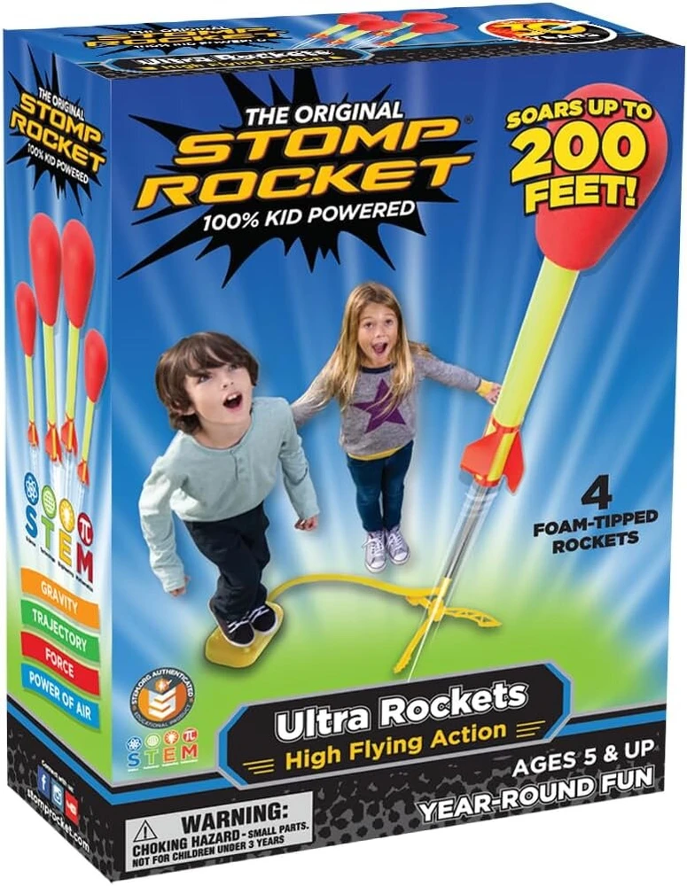 Stomp Rocket 806010 raketų paleidimo įrenginys, raudonas