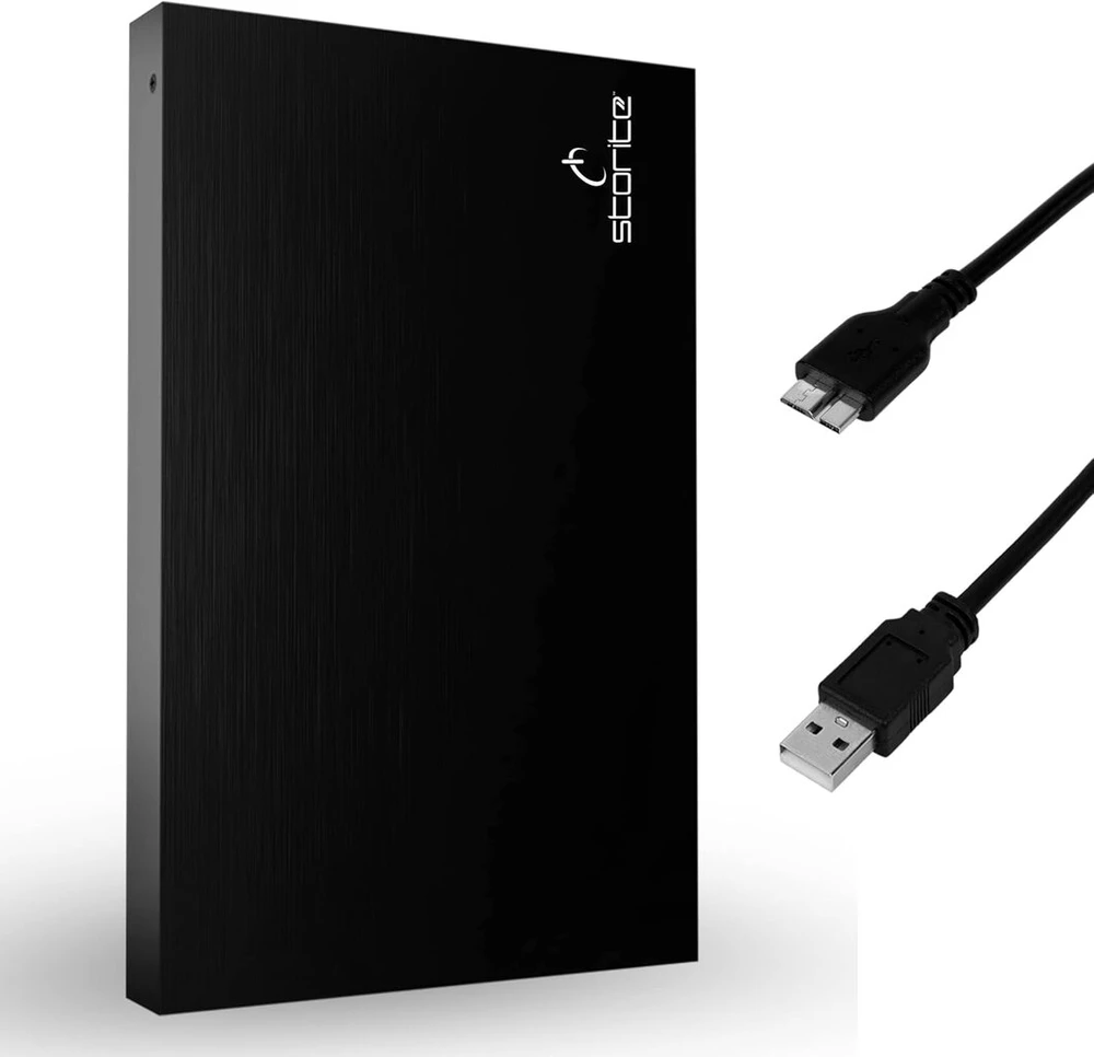 Storite išorinis nešiojamas kietasis diskas 200 gb su usb 3.0 išorine atsargine duomenų saugykla, greitas duomenų perdavimas, tinkamas pc, mac, windows, žaidimams, nešiojamam ir staliniam kompiuteriui (juodas)