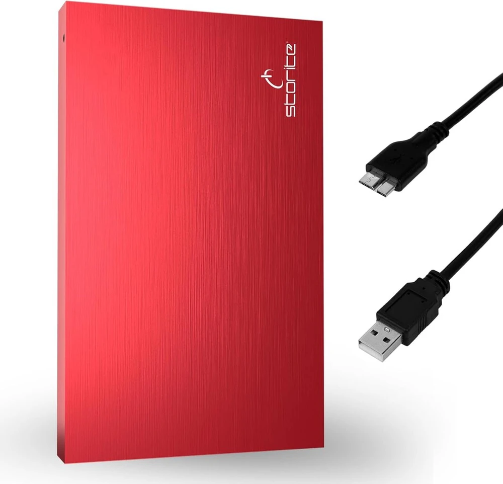Storite išorinis nešiojamas kietasis diskas 120gb su Usb 3.0 išorine atsargine duomenų saugykla greitam duomenų perdavimui, tinkamas Pc, Mac, Windows, žaidimams, nešiojamam ir staliniam kompiuteriui (raudonas)