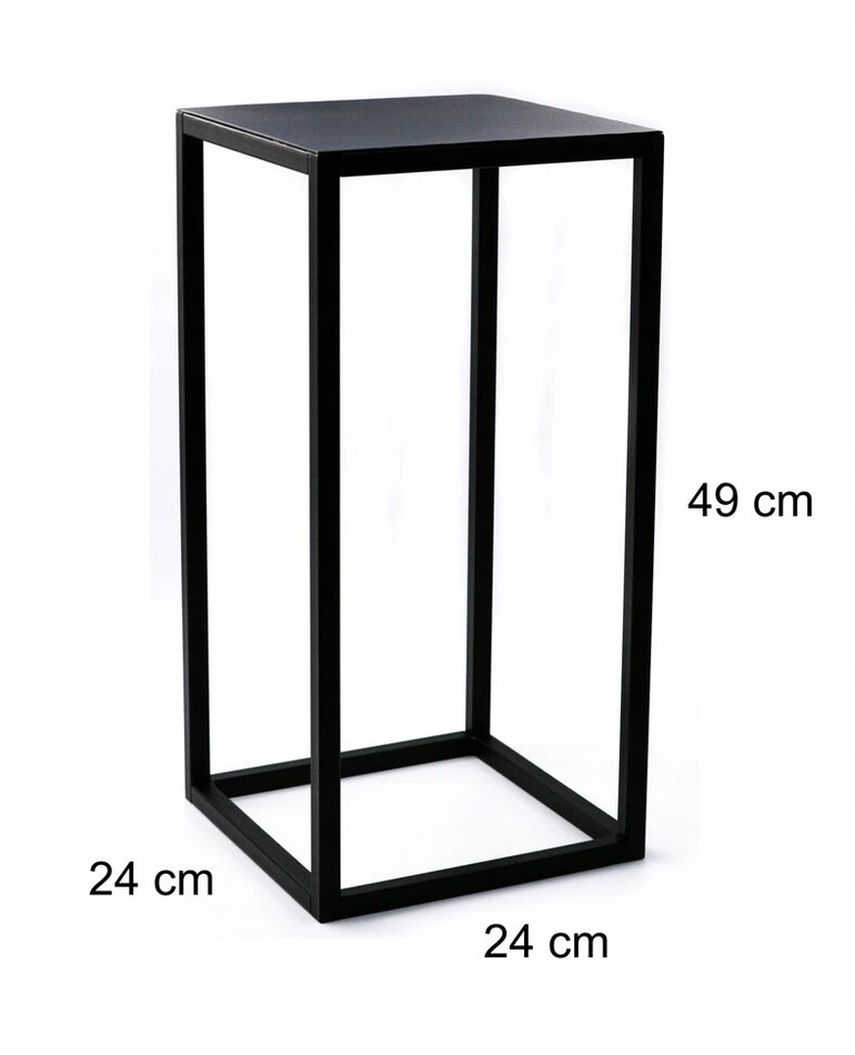 Stovas gėlėms metalinis juodas, loft stiliaus
