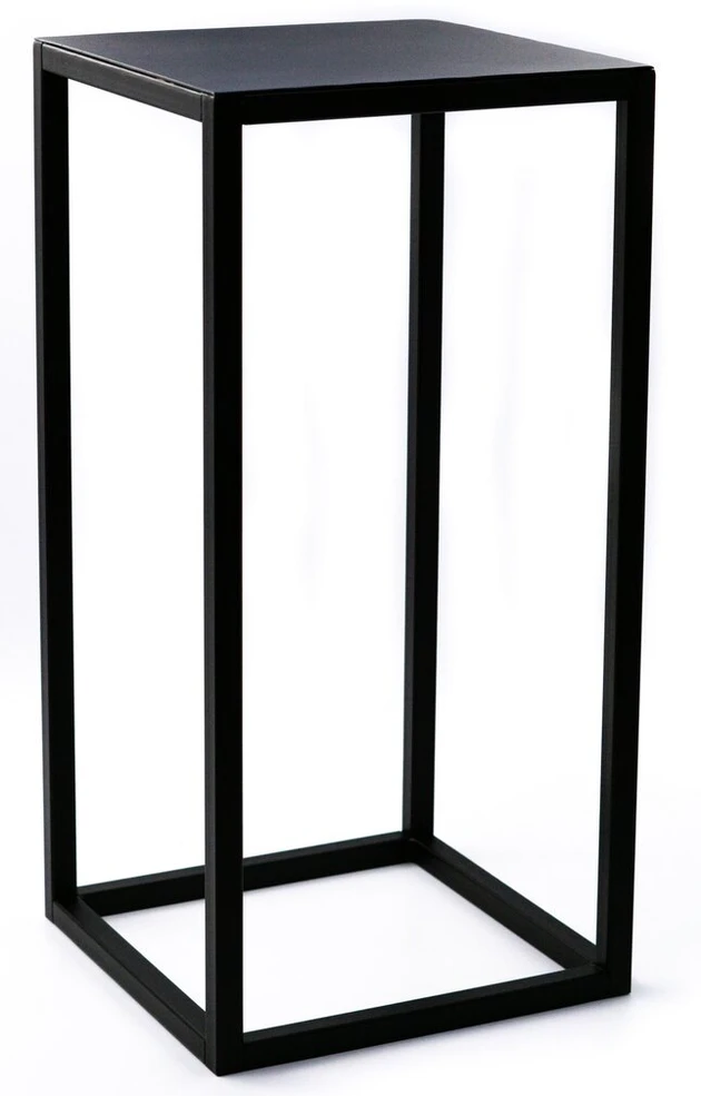 Stovas gėlėms metalinis juodas, loft stiliaus
