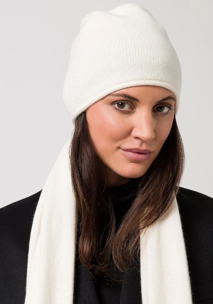 Style & Republic moteriška megzta kepurė iš 100% kašmyro, aukščiausios kokybės kašmyro kepurė, vienas dydis, 50 cm apimties, jauki kepurė stilingoms rudens ir žiemos akimirkoms