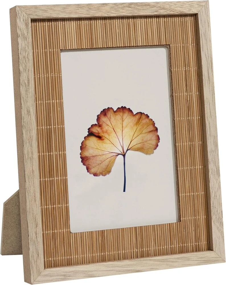Sumgar boho 10 x 15 nuotraukų rėmelis, 10 x 15 nuotraukų rėmelis sienai, nuotraukų rėmelis pagamintas iš natūralaus bambuko, austas sieninis arba stalo rėmelis, dovana šeimai, tėčiui, močiutei, draugams, dovana mamai motinos dienos proga