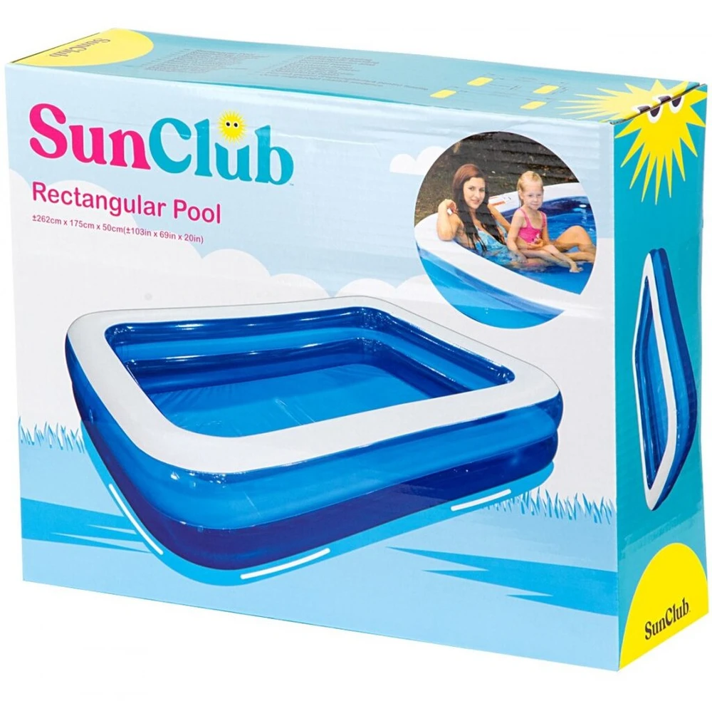 Sun Club Sunclub stačiakampis pripučiamas baseinas 262x175x50 cm