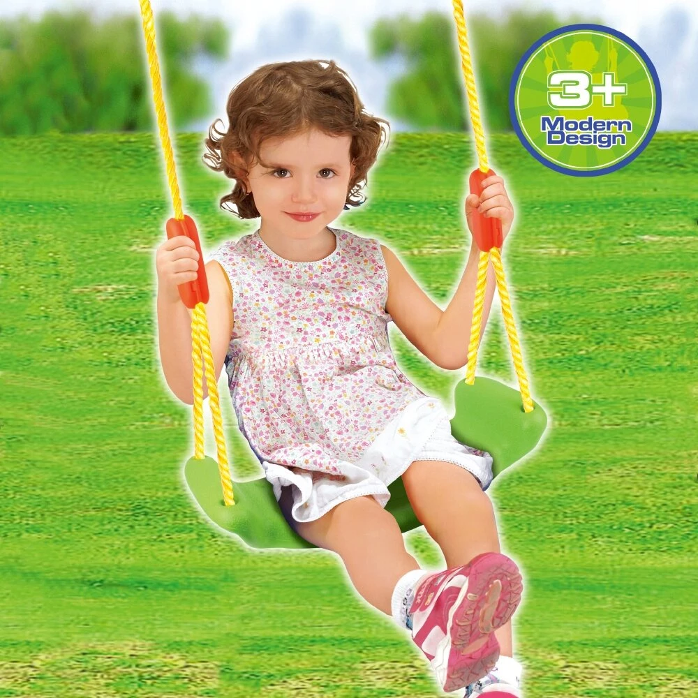 Sūpynės, plastikinė lenta, žalia sėdynė