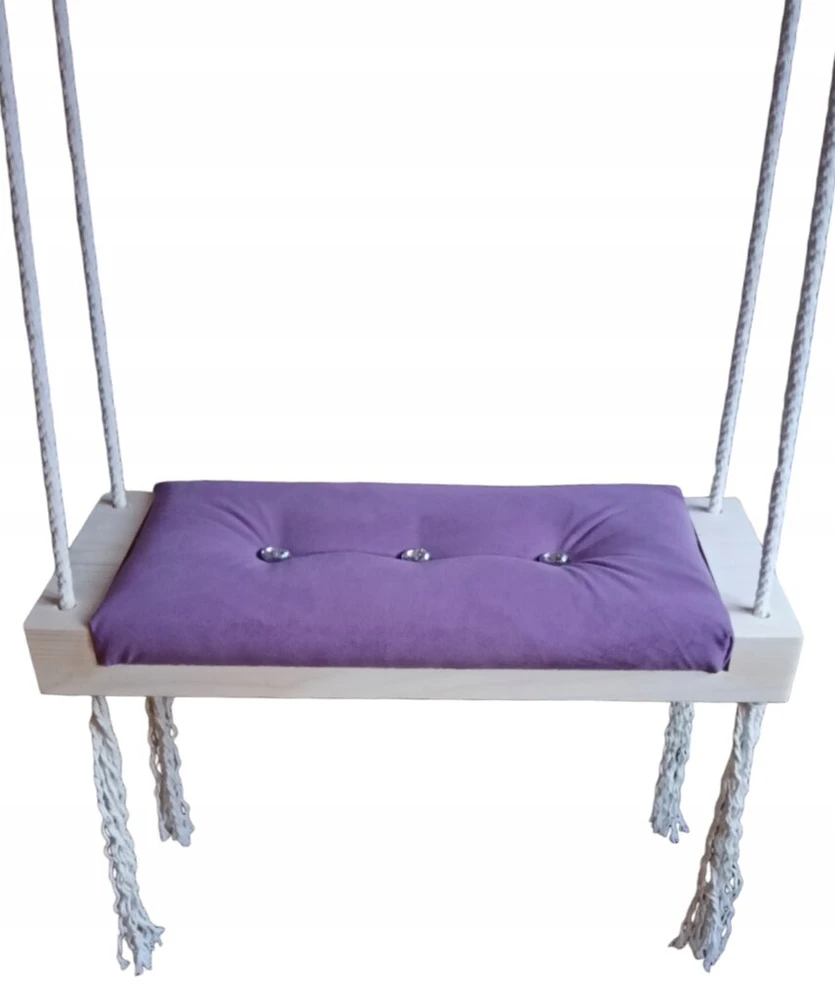 Supynės sėdynė apmušta VIOLETINIS VELIŪRAS vaikai namas sodas lenta 50cm
