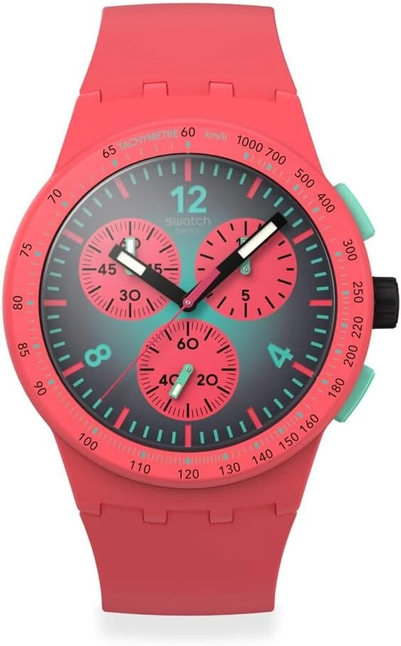 Swatch Paradiso Kinetiko Raudona Modern laikrodis, raudonas, modernus