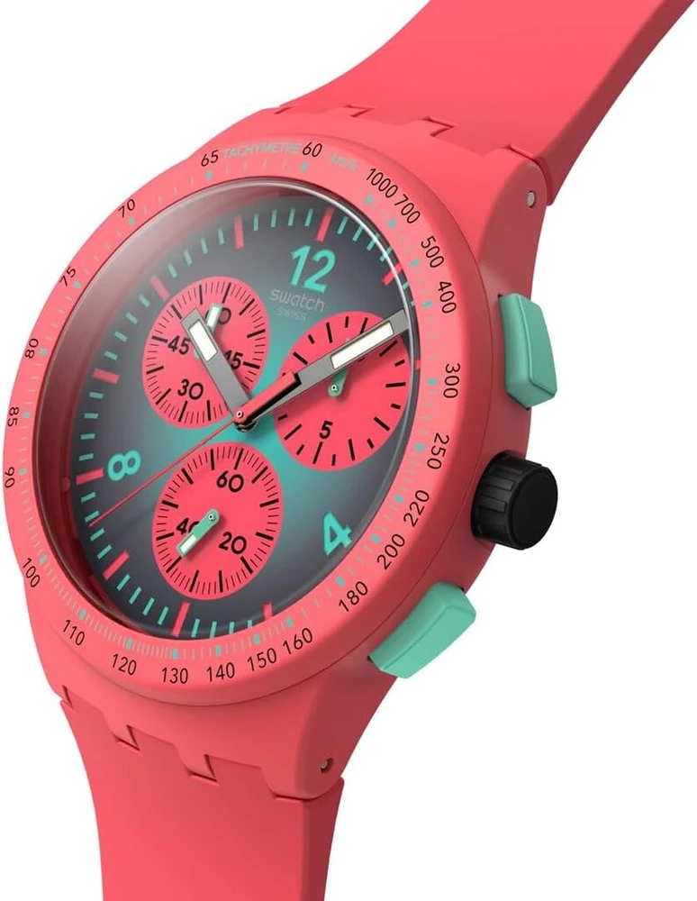 Swatch Paradiso Kinetiko Raudona Modern laikrodis, raudonas, modernus