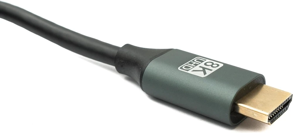 System-s Hdmi 2.1 kabelis 50cm 8k Ultra Hd Standard Male to Male Uhd adapteris, juodas