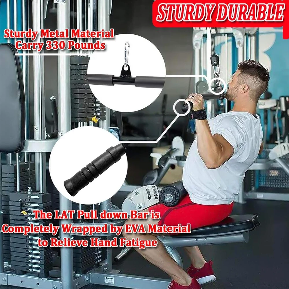 Taeku traukos strypas lat, bicepsų strypas, tiesus strypas, pasidaryk pats prisitraukimų strypai su rankenomis, lat traukos treniruočių rankena, jėgos treniruotės, priedai fitnesui