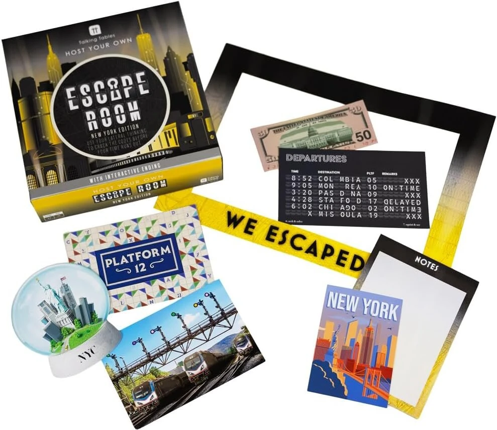 Talking Tables Host Your Own Escape Room Game New York Edition | Interaktyvus žaidimas visai šeimai | Spręskite galvosūkius ir raskite užuominų, kad pabėgtumėte laiku | 2-6 žaidėjai