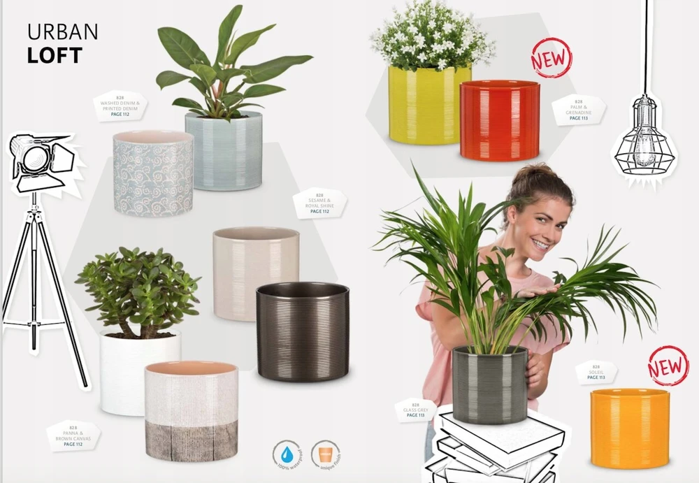 Tamsiai pilka keraminė vazono dangtis 14 cm