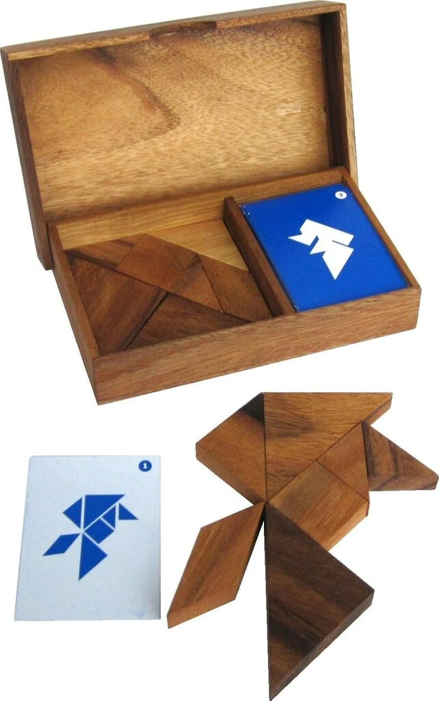 Tangram dėlionės žaidimas 2 žaidėjams – žaislas – medinė dėlionė
