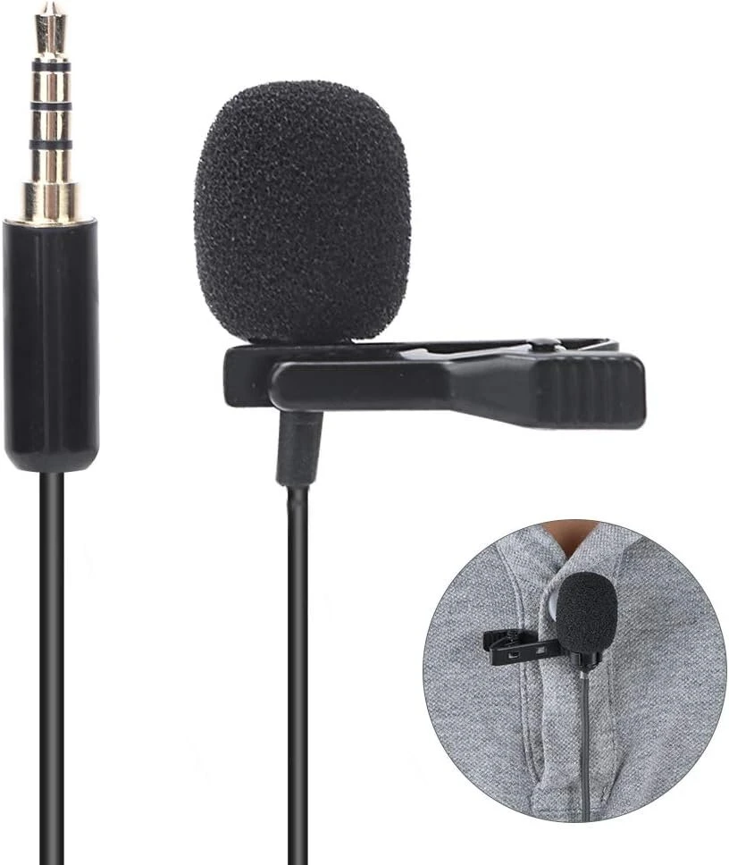 Tangxi atlapinis lavalier mikrofonas, nešiojamas kondensatorinis mikrofonas/prisegamas mikrofonas mobiliajam telefonui/nešiojamam kompiuteriui konferencijų interviu