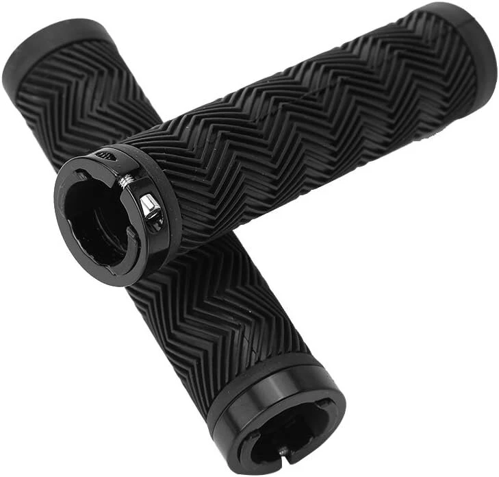 Tbest ergonomiškos dviračio vairo rankenos guminės plento dviračio mtb bmx dviračio vairo galai neslystančios užrakinamos rankenos skirtos važinėti kalnų dviračiu su vienpusiu metaliniu užraktu