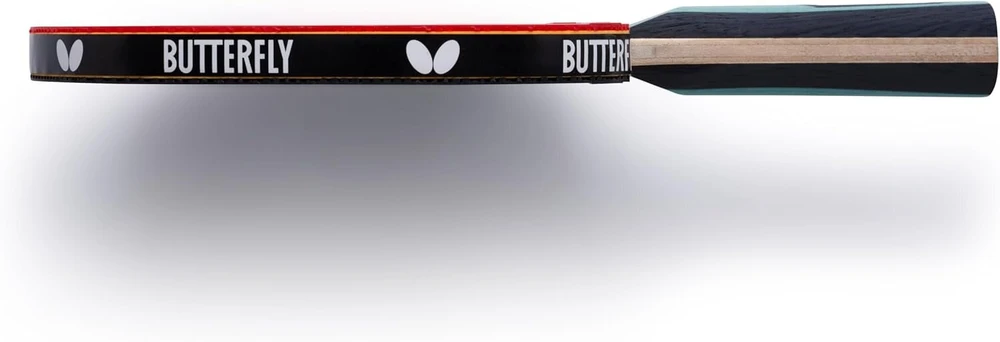 Team Butterfly Advance stalo teniso raketė | Profesionalaus lygio stalo teniso raketė pažengusiems žaidėjams | Ittf patvirtinta varžyboms, įgaubta, juoda