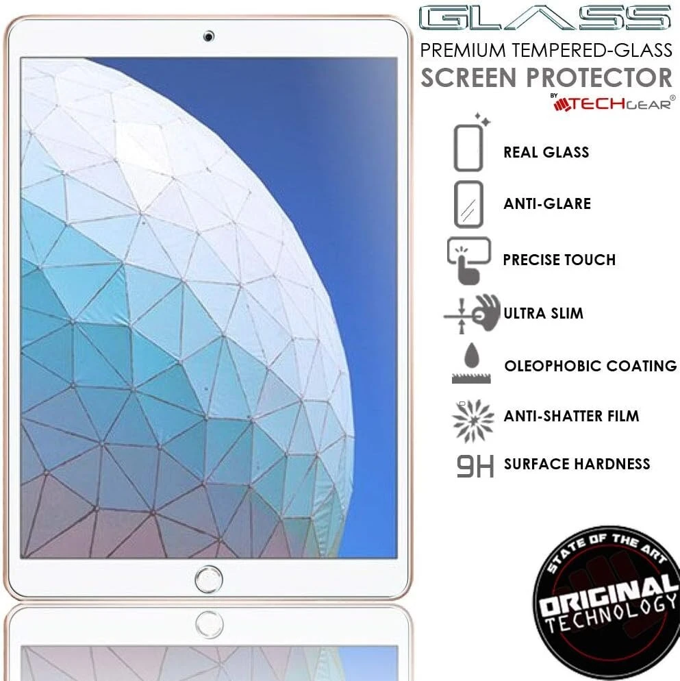 Techgear ipad pro 10.5, ipad air 2019 matinis ekrano apsaugos skydelis - matinis anti-glare ekrano apsaugos padėklas, originalus grūdinto stiklo ekrano apsaugos skydelis, suderinamas su ipad pro 10.5 / air 10.5
