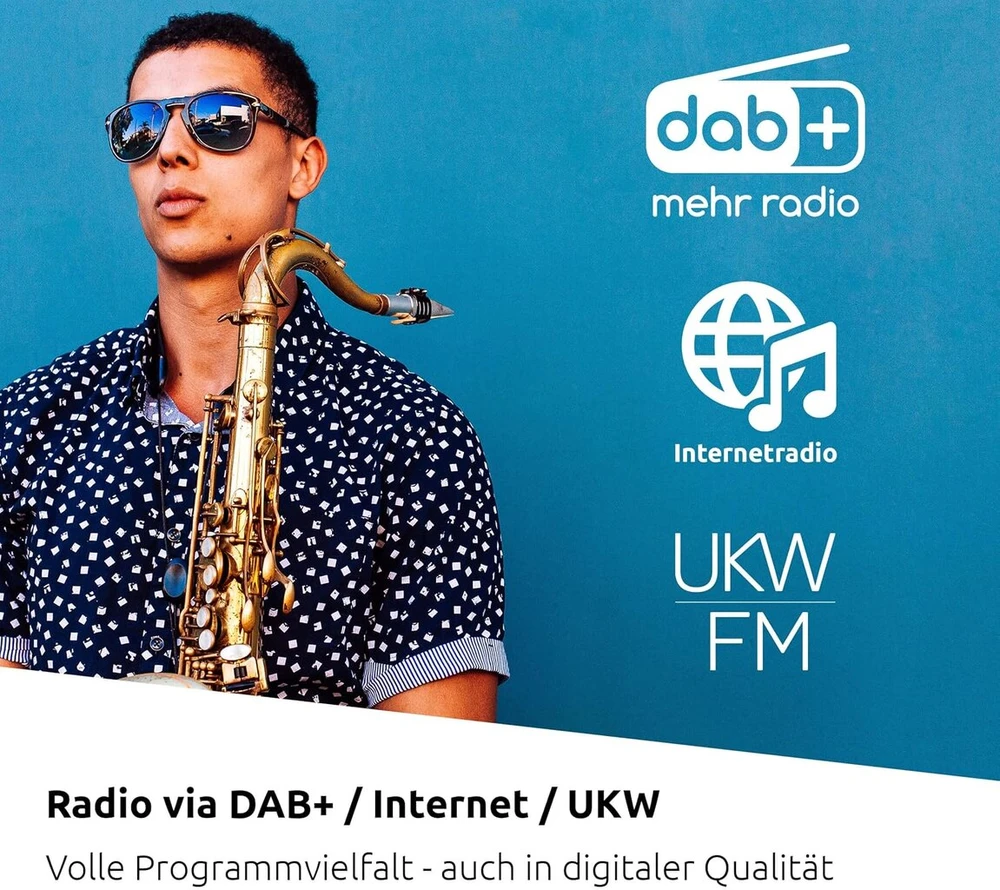 Technisat Digitradio 574 Ir - stereo internetinis radijas (dab+, Fm, Wlan, Bluetooth audio transliavimas, 4 colių spalvotas ekranas, Usb, Aux įvestis, ausinių lizdas, žadintuvas, 10 W, programėlė/nuotolinis valdymas) sidabrinis