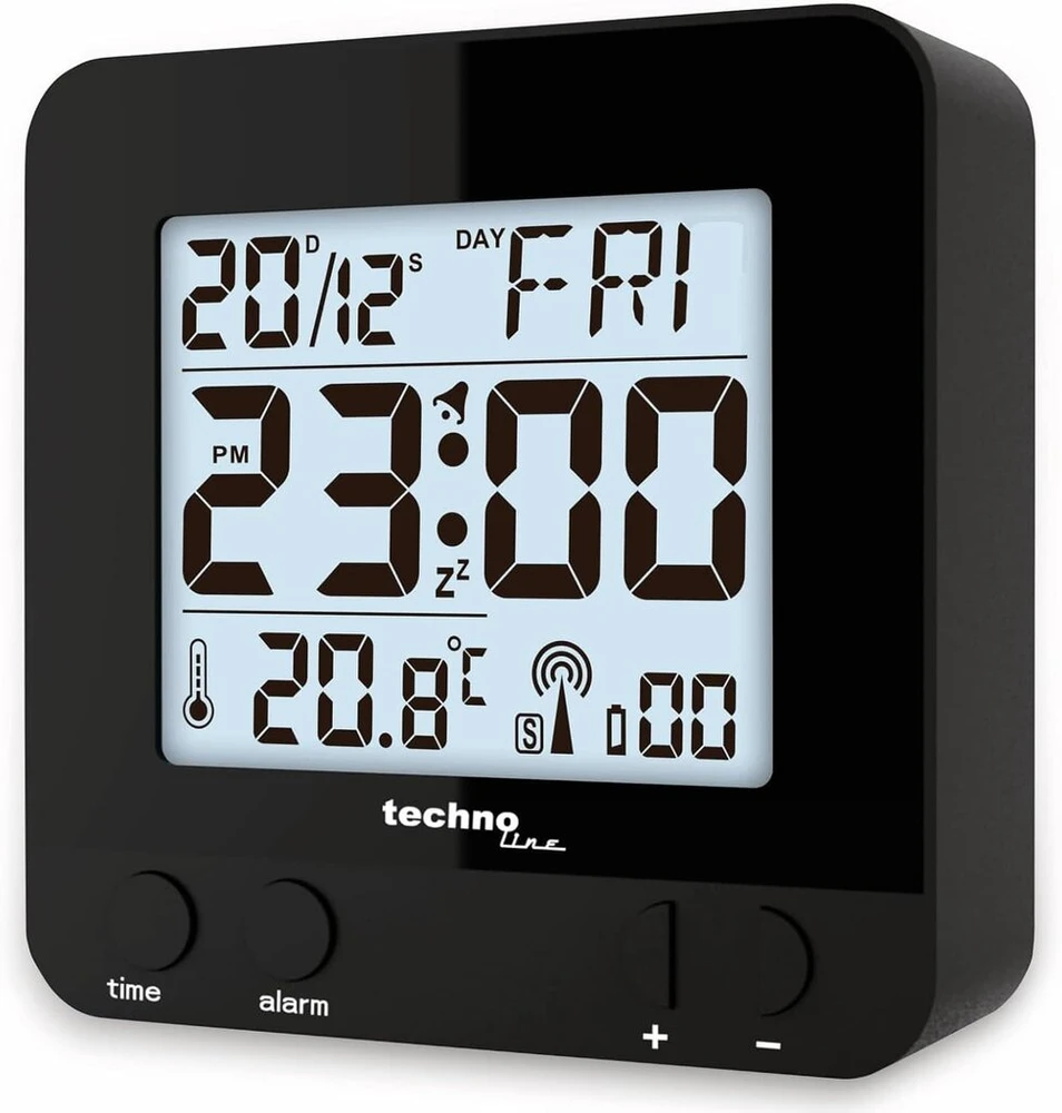 Technoline Wt 235 Radijo bangomis valdomas žadintuvas su lietimo sensoriu