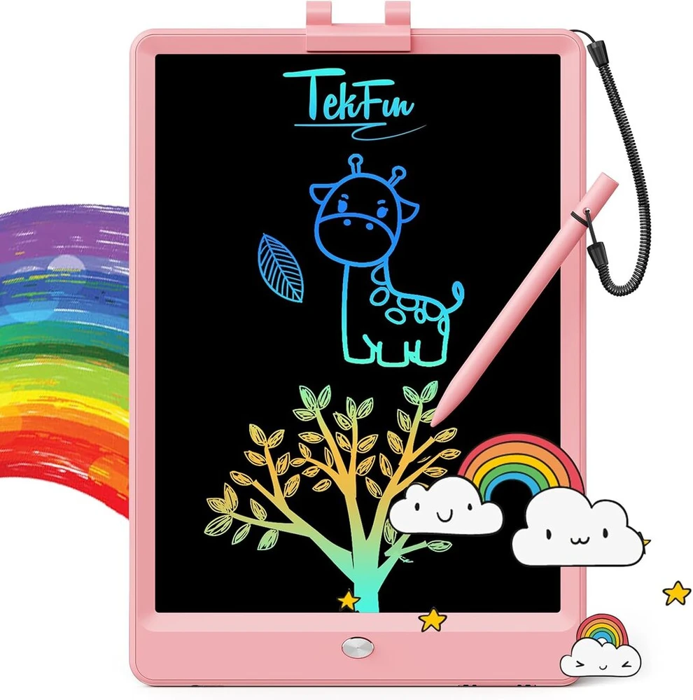 Tekfun piešimo lenta, magiška lenta 8.5 colių lcd rašymo lenta, žaislas vaikams nuo 3 4 5 6 7 8 metų, berniukams ir mergaitėms, draugiška aplinkai, ryški, spalvinga rašymo planšetė, mokomasis žaislas