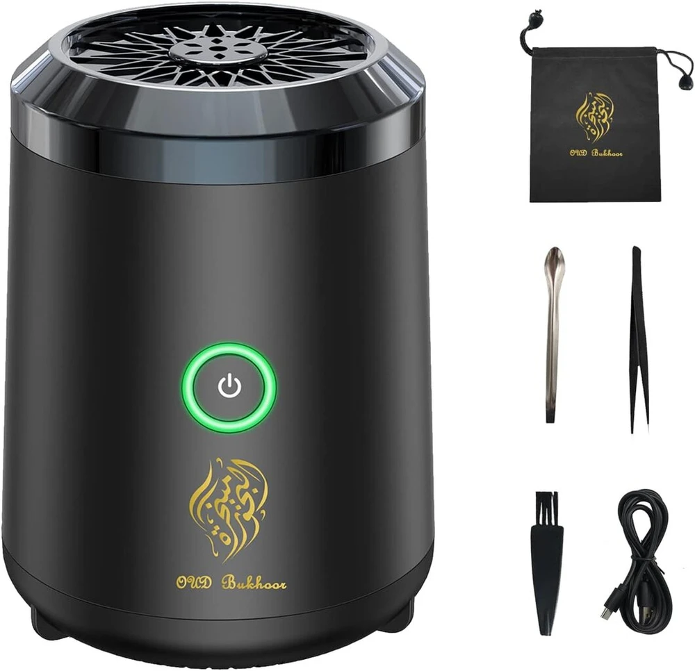 Telawah nešiojamas mini smilkalų laikiklis, Bakhoor įkraunamas Usb aromato difuzorius, elektrinis arabiškas smilkalų laikiklis, musulmonų namų dekoracija