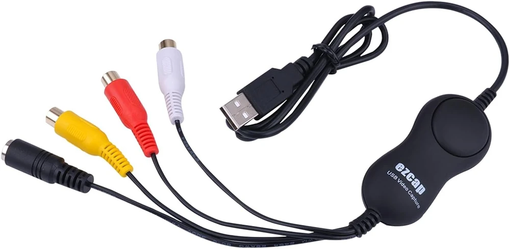 Televizorius Docooler Usb 2.0 Uvc vaizdo įrašymo plokštė, vhs į skaitmeninį konverteris, vaizdo įrašymo dėžutė palaiko cvbs ir s video įvestį, konvertuoja vhs/dvd, vaizdo grotuvą, vaizdo kamerą, žaidimų grotuvą į pc/nešiojamąjį kompiuterį
