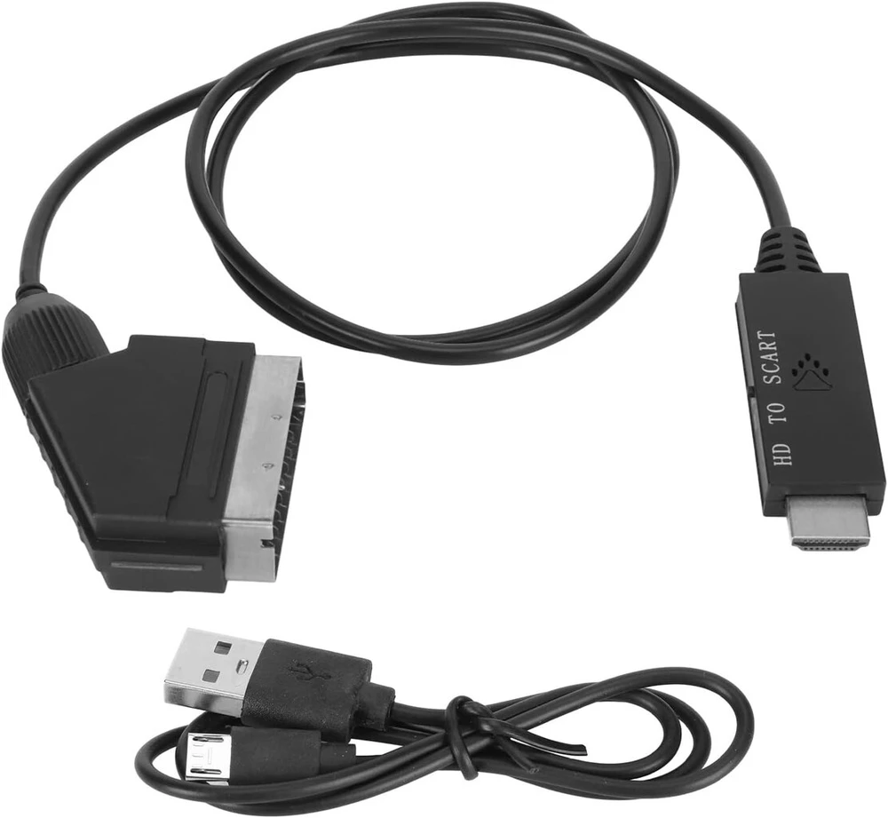 Televizorius Hd į scart kabelio konverterio adapteris palaiko pal ntsc hd multimedijos sąsają į scart kabelį, skirtą tv vhs vcr dvd