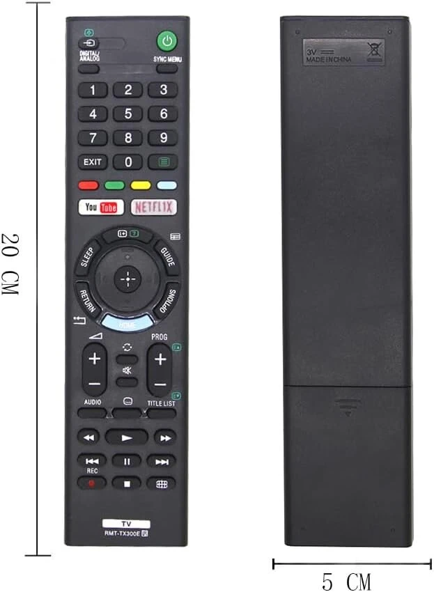 Televizorius Pakeičiamasis pultelis Sony Bravia Rmt-tx300e su Netflix ir Youtube mygtukais