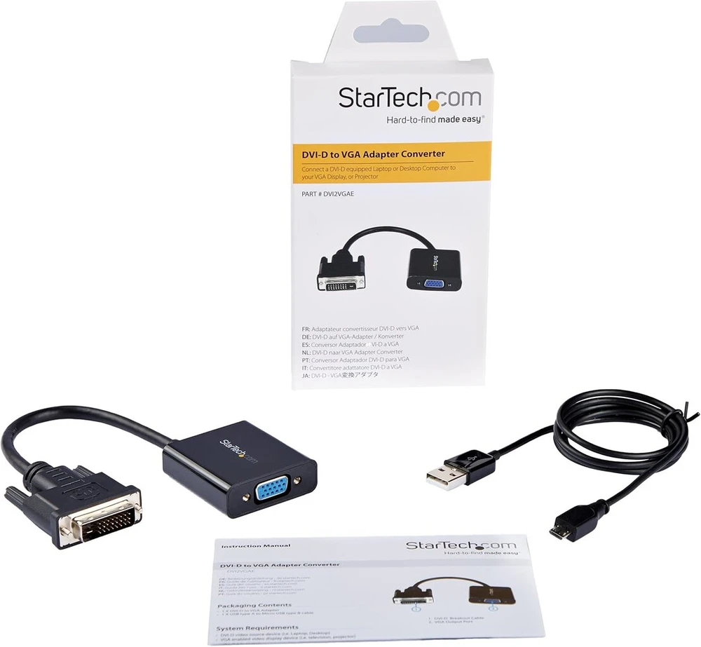 Televizorius Startech. com Dvi2vgae – aktyvus Dvi-d į Vga adapterio keitiklio kabelis 1920x1200