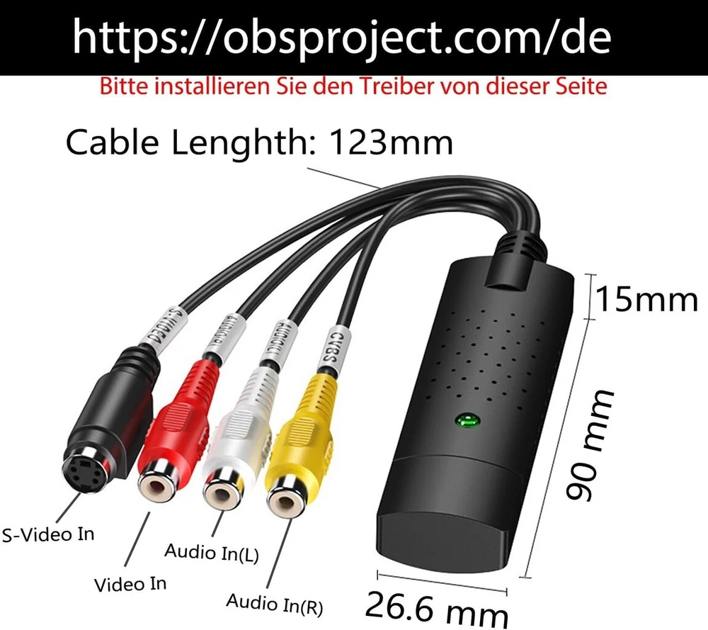 Televizorius Szjunxiao usb 2.0 garso ir vaizdo įrašymo įrenginys usb 2.0 garso ir vaizdo įrašymo įrenginio keitiklis iš analoginio į skaitmeninį su adapteriu, skirtas vhs/vcr/tv į dvd, skirtas windows11/10/8/7/mac