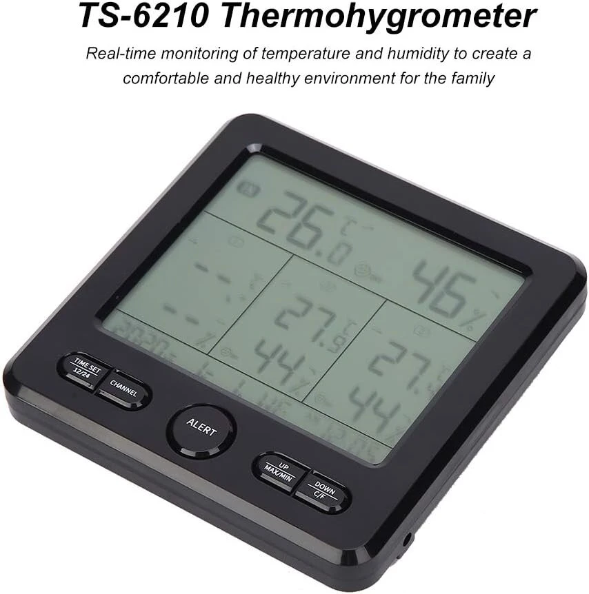 Temperatūros matuoklis, Ts-6210 lauko termometras, belaidis temperatūros rinkinys, skaitmeninis belaidis meteorologinės stoties termometras, meteorologinis temperatūros matuoklis