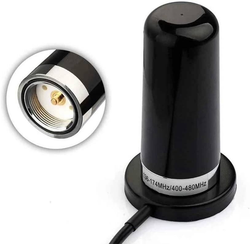 Tengko Nmo dviejų dažnių didelio stiprinimo antena automobilių mobiliajam radijui Uhf Vhf 400–470 136–174 Mhz ir magnetinis pagrindas mobiliesiems radijo imtuvams Pl259 jungtis, skirta Yaesu Kenwood Vertex Icom mobiliesiems radijo imtuvams (juoda)