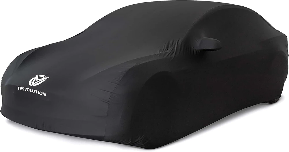 Tesvolution® uždangalas tesla modelis 3 2022 + 2023 + 2024 skirtas naudojimui patalpose - automobilio garažo apsauga nuo oro sąlygų, pilnas garažo brezentas, pagamintas iš įbrėžimams atsparios medžiagos