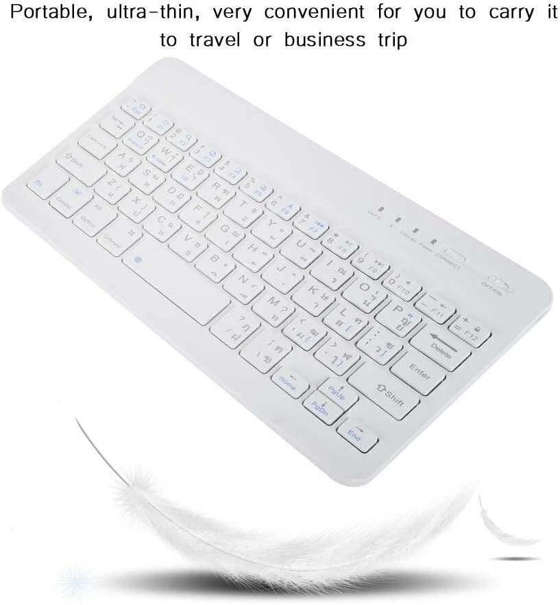 Thai Language itin plona bluetooth klaviatūra, tinkama android/ios/windows sistemoms
