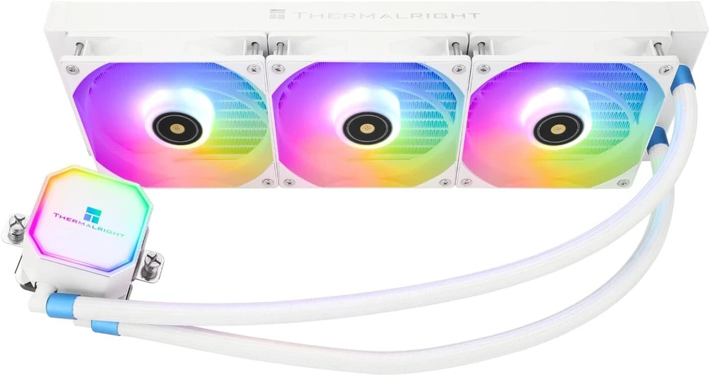 Thermalright Frozen Prism 360 Baltas Argb Cpu vandens aušintuvas su dvigubu Pwm ventiliatoriumi, vandens pompos greitis 3300rpm, S-fdb guolis, skirtas Am4/am5, Intel Lga1150/1151/1200/1700/1851/2011 (baltas Argb)