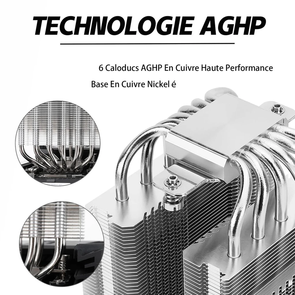Thermalright Tr Peerless Assassin 120 Cpu aušintuvas, 6 šiluminiai vamzdeliai, dvigubas Tl-c12 120mm Pwm ventiliatorius, Aghp technologija, skirtas Amd Am4 Am5, Intel 1700/1150/1155/1200/2011
