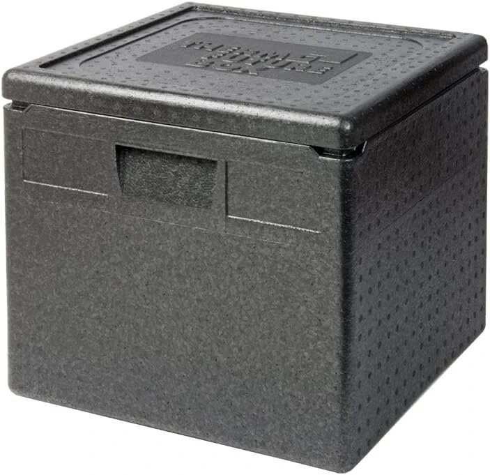 Thermo Future Box Square Thermobx šaldymo dėžė, transportavimo dėžė, šildymo dėžė ir izoliuota dėžė su dangčiu, 40 litrų dėžė picai, termo dėžė pagaminta iš Epp (išplėstas polipropilenas)