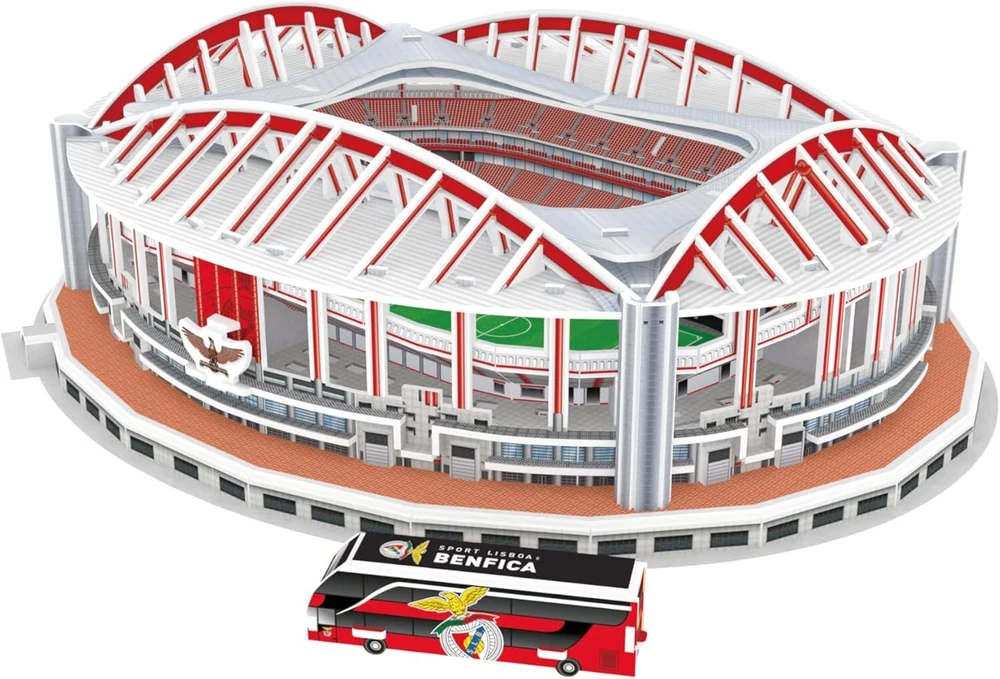 Tiger Merchandising 3d dėlionė Benfica Stadium - 179 detalės | Benfica futbolo klubo namai | Portugalijos „premier“ lygos Fc futbolo dovanos nuo 7 metų