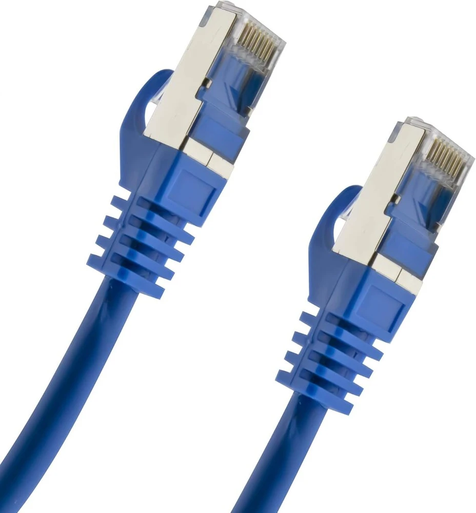 Tinklo kabelis S/ftp Pimf Cat 7 0,50 m mėlynas patch kabelis Gigabit Ethernet Lan Dsl Cat7 kabelis