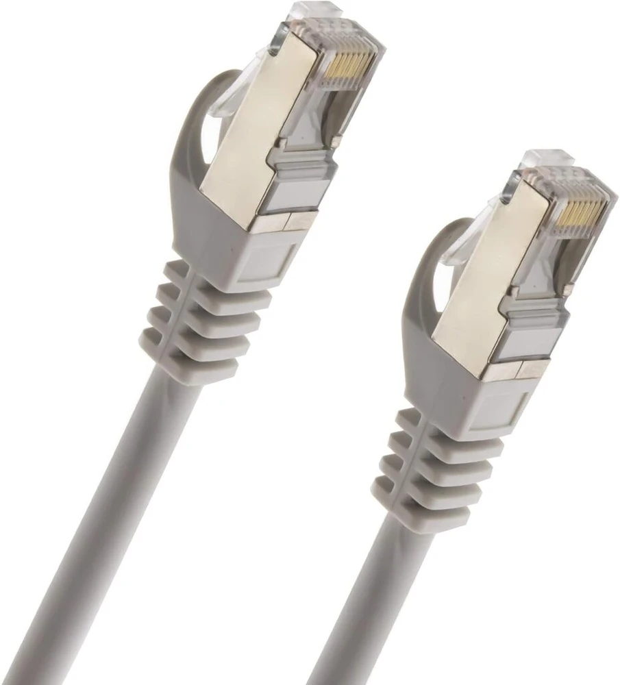 Tinklo kabelis S/ftp Pimf Cat 7 2.00 m pilkas Patch kabelis Gigabit Ethernet Lan Dsl Cat7 kabelis