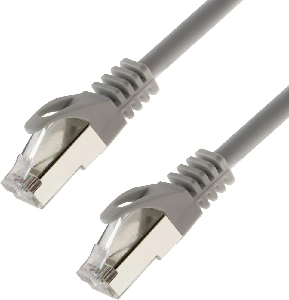 Tinklo kabelis S/ftp Pimf Cat 7 3.00 m pilkas Patch kabelis Gigabit Ethernet Lan Dsl Cat7 kabelis