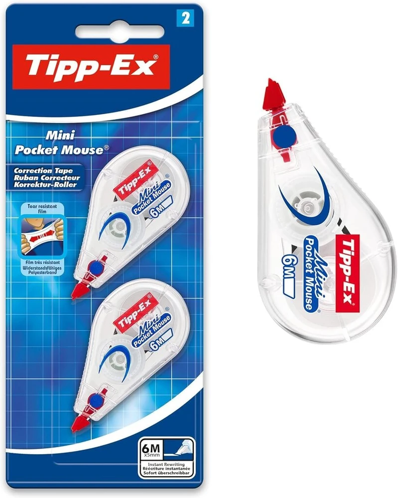 Tipp-ex Mini Pocket Mouse korekcijos juosta, 10 vnt. praktiškoje dėžutėje